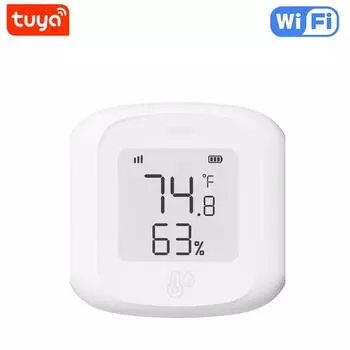 Tuya Smart WiFi/Zigbee Датчик температуры и влажности Гигрометр для помещений Термометр с ЖК-дисплеем Поддержка Alexa Google Home WIFI 1PCS