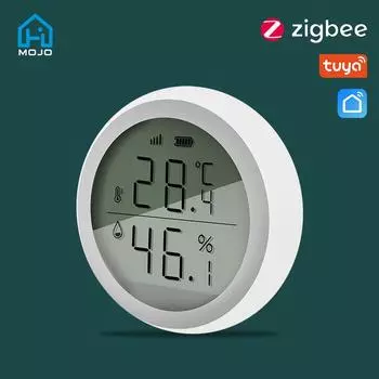 Tuya Smart ZigBee Термометр Домашний Датчик Температуры И Влажности В Помещении С ЖК-Дисплеем Приложение Голосовое Управление Alexa Google Home