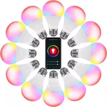 Tuya Wi-Fi E27 Светодиодная лампа RGBCW Светодиодная лампа Alexa Smart Bulb, совместимая с Google Assistant для умного украшения жизни 1PCS
