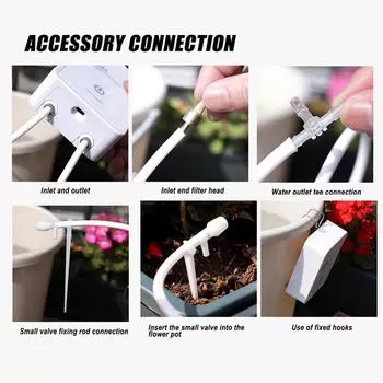 Tuya WIFI автоматическое поливочное устройство, интеллектуальная система капельного орошения по времени, поддержка удаленного приложения белый