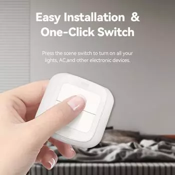 Tuya WIFI беспроводной 2-канальный переключатель сцен ZigBee Push Remoter Panel Smart Home Linkage Automation Scenario Controller 3V