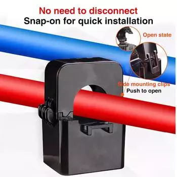 Tuya WiFi DIY цифровой интеллектуальный счетчик энергии солнечная фотоэлектрическая система производство электроэнергии потребление монитор с трансформатором тока 80А 1 CT