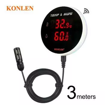 Tuya WIFI гигрометр термометр датчик температуры и влажности с 3-метровым внешним зондом Smart Life цифровой монитор удаленная сигнализация AU