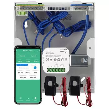 Tuya Wifi Интеллектуальный счетчик электроэнергии Умное производство электроэнергии Потребление двунаправленное белый