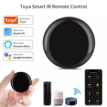 Tuya WiFi IR Control Hub Remote Control Smart Home Remote Universal инфракрасный контроллер для кондиционера с Google Alexa Other чёрный