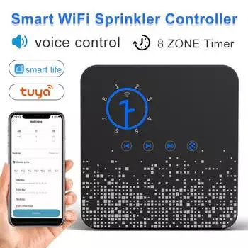 Tuya WiFi контроллер спринклера умный 8 зонный таймер полива пульт дистанционного управления автоматический полив умный спринклер для Alexa Google