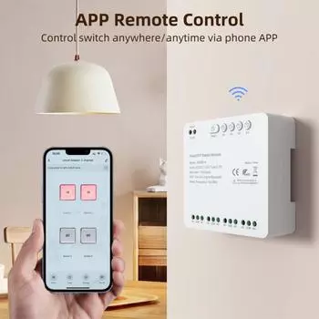 Tuya WiFi RF433 7-32 В/85-250 В DIY 4-канальный интеллектуальный модуль коммутатора релейный модуль работает с Alexa, Google Home, Alice