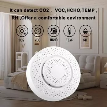 Tuya WiFi Smart Air Box Монитор качества воздуха Формальдегид VOC CO2 GAS Датчик температуры и влажности Связь с домашней сценой
