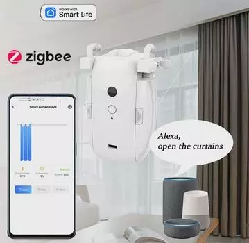 Tuya WiFi Smart Curtain Robot - голосовое управление многоканальным электрическим шторным помощником