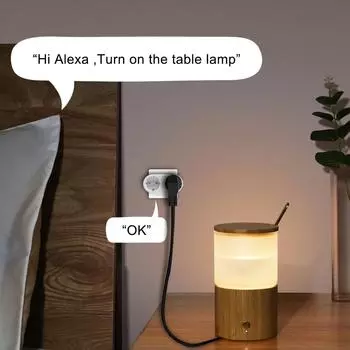 Tuya Wifi Smart Dual Socket Защита от беспроводной перегрузки EU Plug Switch Приложение для мониторинга розеток Alexa Google Voice Control EU dual socket