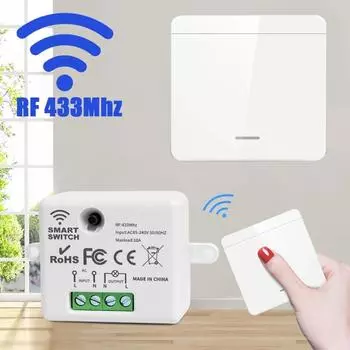 Tuya WiFi Smart Light Switch RF433Mhz Wireless 1/2/3 Wall Panel APP Voice Control Smart Home Work with Alexa Google Home