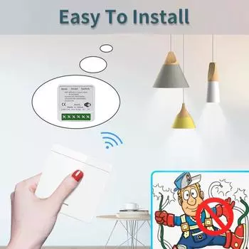 Tuya WiFi Smart с выключателем Gang для освещения RF433MHz беспроводной выключатель Smart Life APP голосовое управление работает с Alice Alexa Google