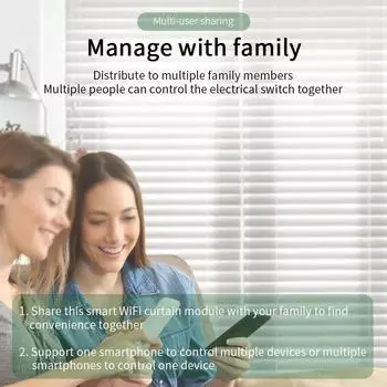 Tuya Wifi Smart Switch с RF 433MHz пультом дистанционного управления для штор, жалюзи, рулонных штор, проекционного экрана, оконных жалюзи, Alexa, Google Home