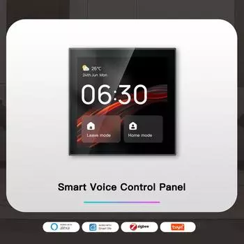 Tuya Wifi Smart Touch Screen Center Control Panel Voice Control Встроенный Alexa ZigBee Gateway для интеллектуальных сцен
