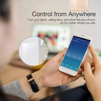 TUYA WiFi Smart Touch Switch Настенный выключатель Два способа подключения Tuya Smart Life Control Работа с Alexa Google Home Alice
