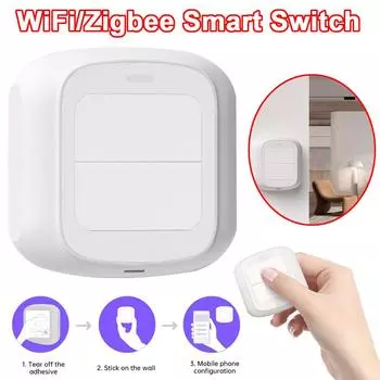 Tuya WiFi Smart Wall Switch Настенный выключатель Home Smart Life Scene Сенсорный выключатель WiFi/Zigbee 2-Way Automation Scene Беспроводной выключатель