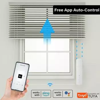 Tuya WiFi TM616EGWT Интеллектуальный дом на колесах с электроприводом для штор Управление через приложение Совместимость с Alexa Google Home