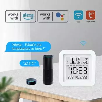 Tuya WiFi ЖК-экран Источники питания USB Интеллектуальные датчики Переключатель Фаренгейта/Цельсия