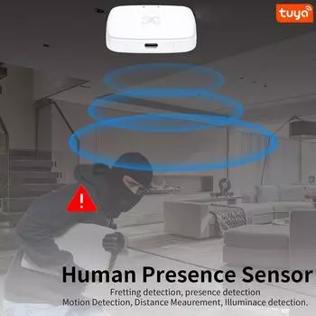 Tuya WiFi / Zigbee Детектор присутствия человека Интеллектуальный датчик PIR человеческого тела Радар-детектор Микроволновые датчики движения