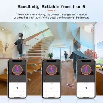 Tuya WIFI/ZigBee MTG236-WF-RL 24G Датчик присутствия человека Датчик освещенности Датчик яркости MmWave Sensing Человеческий микродатчик