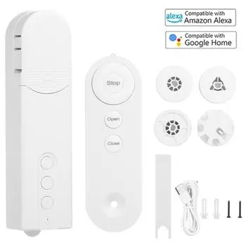 Tuya WiFi Zigbee Smart Electric Curtain Motor Motor Motorized Chain Roller Wristwalls с дистанционным управлением для Alexa Google Home