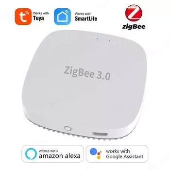 Tuya ZigBee 3.0 Беспроводной шлюз-концентратор Умный дом Автоматизация Link Bridge Удаленное управление приложением Smart Life Работает с Alexa Google белый