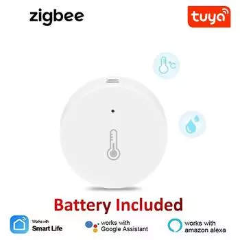 Tuya Zigbee 3.0 Датчик температуры и влажности Дистанционный монитор от Smart Life APP Работает от батареи Работает с Alexa Google Home