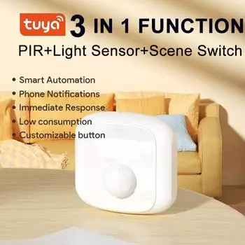Tuya Zigbee 3.0 Wifi PIR датчик освещенности кнопка сцены датчик движения человека умный дом пульт дистанционного управления детектор охранная сигнализация
