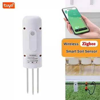 Tuya Zigbee беспроводной измеритель влажности почвы тестер температуры и влажности монитор растений IP67 водонепроницаемый