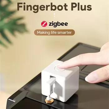Tuya Zigbee Fingerbot Plus Smart Switch Bot Finger Robot Button Pusher Onebot Smart Home Voice Control Work For Alexa Goole Home