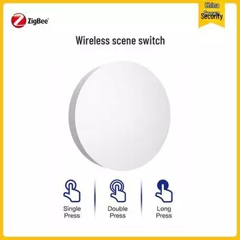 Tuya Zigbee однокнопочный беспроводной переключатель сцен: Настенный выключатель для умного дома one-button scene switch 1
