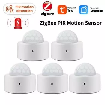 Tuya ZigBee PIR датчик движения Мини инфракрасный детектор присутствия человека Умный дом Безопасность Защита Сигнализация Умная жизнь