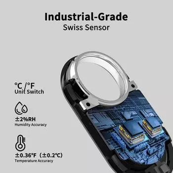 Tuya Zigbee Подвесной датчик температуры и влажности Smart Life Точный термометр Детектор Alexa Google Home Голосовое управление 1PC