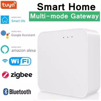Tuya Zigbee Smart Gateway Многорежимный Smart Life Hub WiFi Bluetooth APP Беспроводной пульт дистанционного управления работает с Alexa Google Home