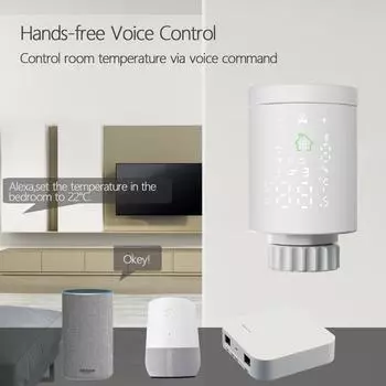 Tuya Zigbee Smart Radiator Valve Программируемый термостатический радиатор Домашний регулятор температуры Alexa Google Home Голосовое управление