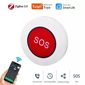 Tuya Zigbee Smart Switch Интеллектуальная кнопка Scence Беспроводной пульт дистанционного управления Smart Life Alexa Требуется шлюз Google Assistant
