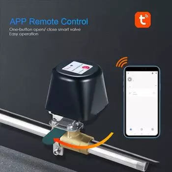 Tuya Zigbee Smart Valve Controller для водопровода с автоматическим выключением и управлением газом, совместимый с Alexa Google Assistant
