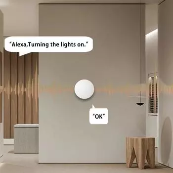 Tuya Zigbee Smart Wireless Кнопка переключения сцен Пульт дистанционного управления Многосценарная связь Поддержка Alexa Голосовой помощник Goolge Home жёлтый