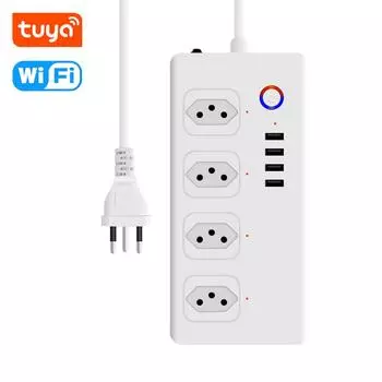 Tuya Zigbee Wi-Fi Бразилия Удлинитель Удлинитель Удлинитель Удлинитель Удлинитель Удлинитель Умный Дом Розетка Работает Alexa Google Wifi version
