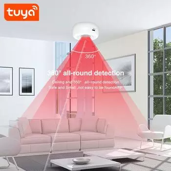 Tuya Zigbee/Wifi Датчик движения человека Умный дом PIR Датчик движения Инфракрасный детектор Безопасность Умная жизнь Работа с Alexa Google