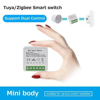 Tuya ZigBee WiFi Smart Switch 2-позиционный выключатель с реле управления 220 В 110 В 16 А Smart Life APP Голосовое управление с Alexa Google Home