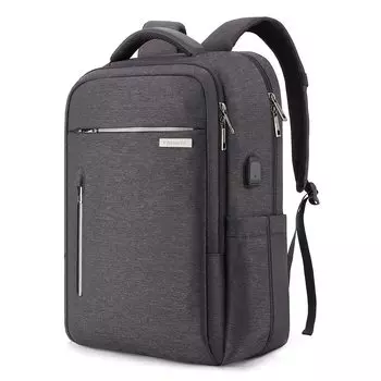 Tuzowla Business Inch PC Большой USB зарядка воды для бизнес-школы темно-серый цвет [Tzowla] рюкзак, 15,6 рюкзак, вместимость, многофункциональный,