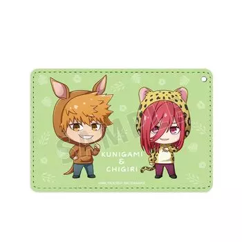 TV Anime Tobu Zoo Collaboration Rensuke Kunigami Chigiri Hyouma Chibi Character 1 Pocket Pass Case Blue Rock &