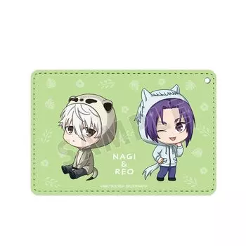 TV Anime Tobu Zoo Collaboration Seishiro Nagi Reio Mikage Chibi Character 1 Pocket Pass Case Blue Rock &