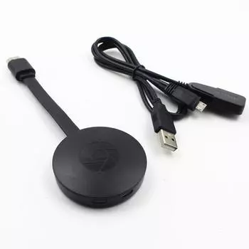 ТВ-цифровой HDMI-совместимый медиа-видеостример для Google Chromecast 2 чёрный