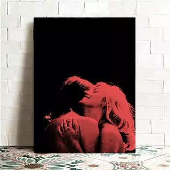 ТВ Девушка Французский Выход Любители Рок Плакат Винтаж Холст Картина Печатает Музыка Стены Искусства Картины для Гостиной Спальня Домашний Декор 21x30cm No Framed белый