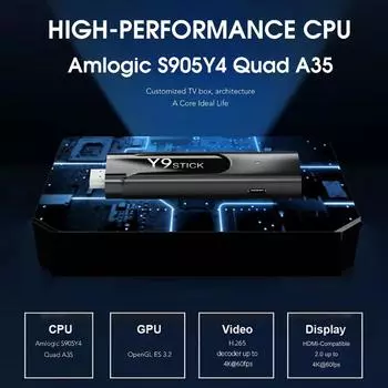 ТВ-приставка с низким энергопотреблением, потоковая передача 4K, 10 бит, HDR, беспроводной пульт дистанционного управления, голосовая функция, Wi-Fi чёрный