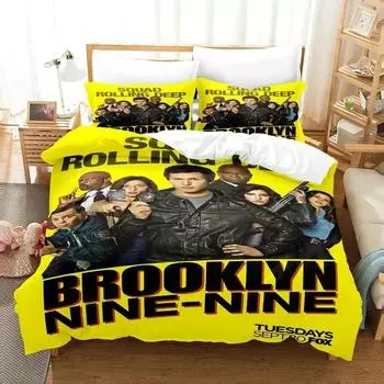 TV Trend Brooklyn Nine-Nine Постельное белье Пододеяльник Постельный комплект Одеяло Чехол Наволочка Одеяло размера king-size Для мальчиков и взрослых 70x133cm 2pcs