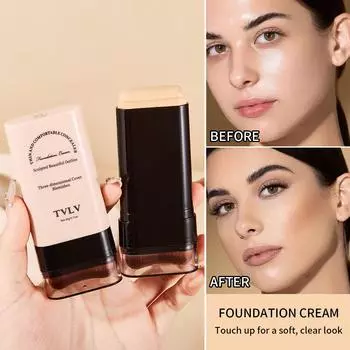 TVLV Eraser Foundation Stick с кисточкой — стойкий, нескользящий консилер, осветляет тон кожи, 20 г 20g each