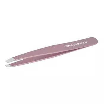 Tweezerman Disney Exclusive Minnie Mouse Ear Fixing Slant Tweezers Hair Removal Tweezers Stainless Steel Purple Rattan, 1 Piece